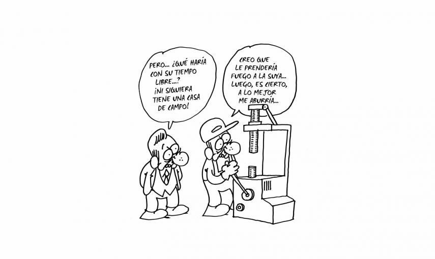 Ilustración de Charb (Stéphane Charbonnier) incluida en el libro 'El capitalismo en 10 lecciones', de Michel Husson (Librería Viento Sur/La Oveja Roja).