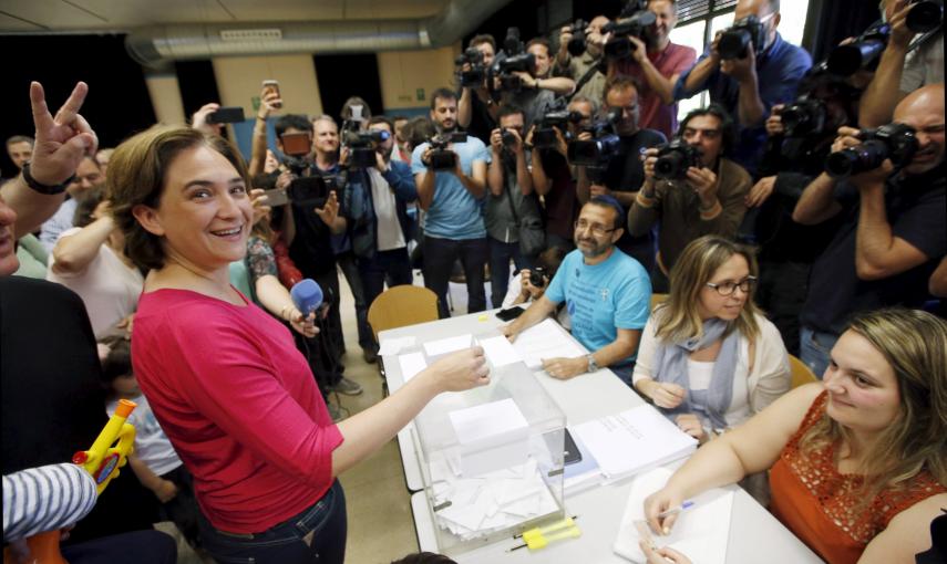 La candidata de Barcelona en Comú, Ada Colau. - REUTERS