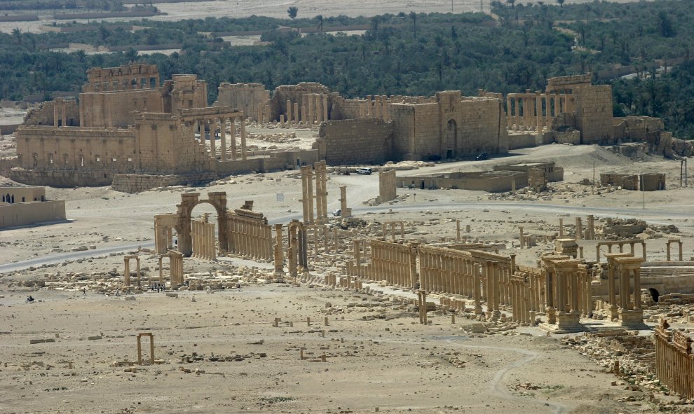 Una vista del antiguo Templo de Bel, en la ciudad milenaria siria de Palmira, en una imagen de 2009. REUTERS/Gustau Nacarino