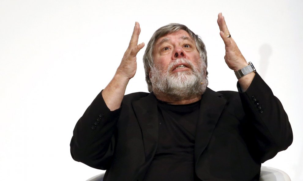 Steve Wozniak, cofundador de Apple, durante su intervención en la cuarta edición del South Summit 2015 en Madrid. REUTERS/ Juan Medina