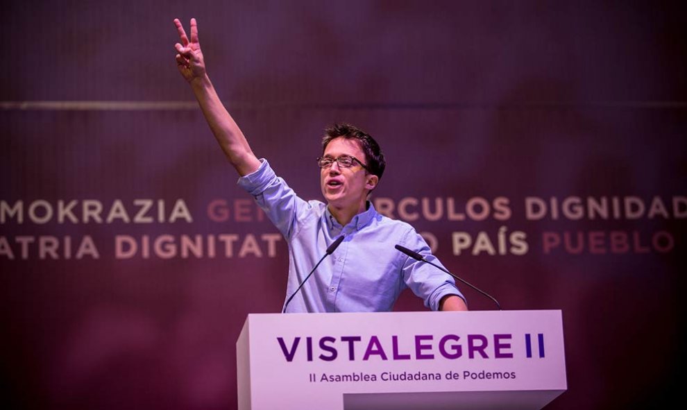 Íñigo Errejón también subió al estrado para dirigirse a los asistentes. | JAIRO VARGAS