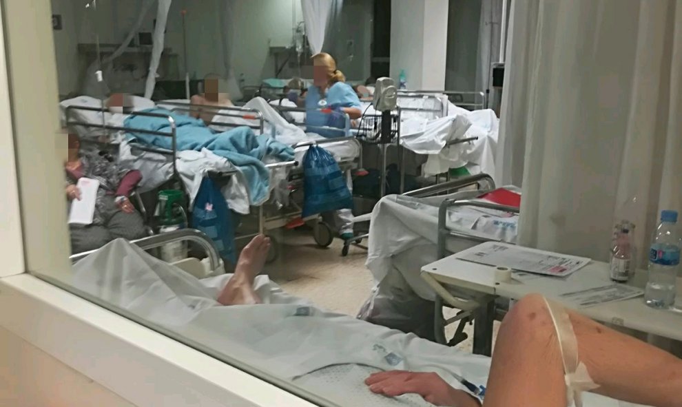 Estado de las urgencias del Hospital La Paz este martes.- @UrgenciaLaPaz