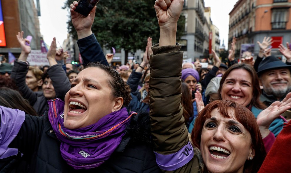 Un instante en la plaza de Callao de Madrid.- EFE