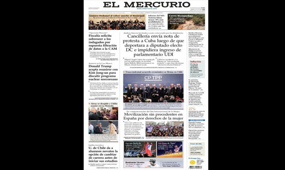 Las portadas de los periódicos nacionales e internacionales tras el 8M.