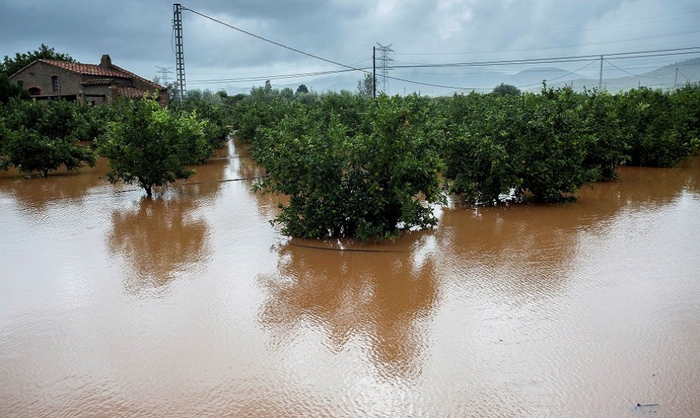 Inundaciones en Castellón a causa de la gota fría./EFE