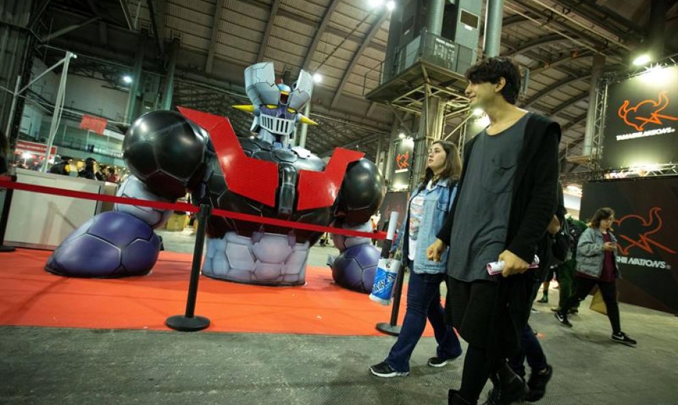 El Salón del Manga trae a Barcelona originales nunca mostrados fuera de Japón. EFE/Enric Fontcuberta.