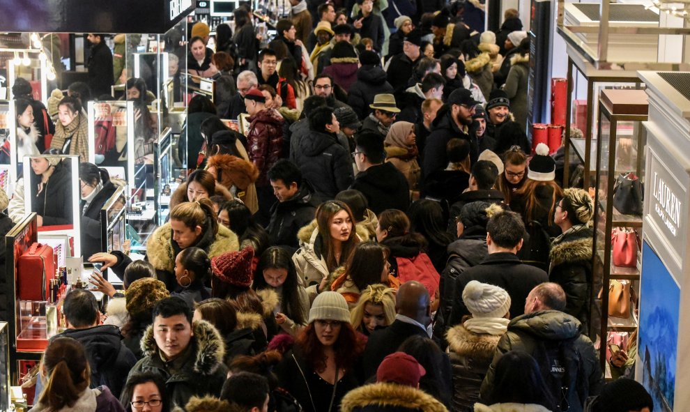 Un centro comercial de Nueva York, colapsado. REUTERS/Stephanie Keith