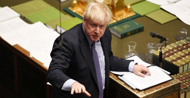 23/10/2019 - El primer ministro británico, Boris Johnson, en el Parlamento británico. / REUTERS