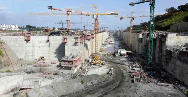 Vista de las obras de ampliación del Canal de Panamá. REUTERS