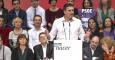 El secretario general del PSOE, Pedro Sánchez, interviene durante el acto de clausura de la XV Conferencia Autonómica. EFE