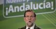 El presidente del Gobierno, Mariano Rajoy, durante su intervención en la clausura de la presentación de los candidatos a las alcaldías de las principales ciudades andaluzas. EFE