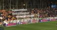 El grupo Bukaneros ayer en el estadio de Vallecas.