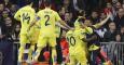 Los jugadores del Villarreal celebran el gol al Madrid. EFE / Ballesteros