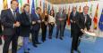 El presidente de la Junta de Extremadura, José Antonio Monago, junto a los consejereos autonómicos durante la firma del Decreto de Convocatoria de Elecciones Autonómicas 2015. EFE/ Jero Morales