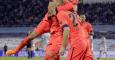 Mathieu celebra su gol al Celta.  EFE/Lavandeira jr