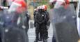 Agentes de la Ertzaintza en una manifestación en San Sebastián en 2013. - AFP