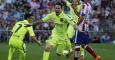 Messi celebra su gol ante  el Atletico de Madrid, que hace al Barça campeón de Liga a falta de un partido para que termine la temporada. REUTERS/Andrea Comas