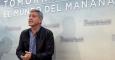 Clooney, tras la rueda de prensa en la Ciudad de las Ciencias y las Artes de Valencia. EFE