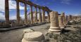 Vista del recorrido por las ruinas de la ciudadela, en el oasis de Palmira. AFP