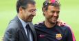 Bartomeu junto a Luis Enrique en el Camp Nou.