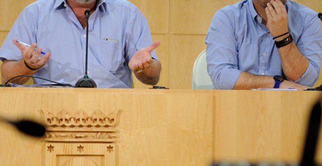 El concejal Javier Barbero durante una rueda de prensa en el Consistorio.- Felix Moreno