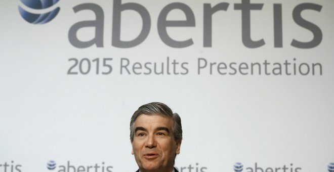 El vicepresidente y consejero delegado de Abertis, Francisco Reynés, durante la presentación de resultados anuales del grupo. EFE/Juan Carlos Hidalgo