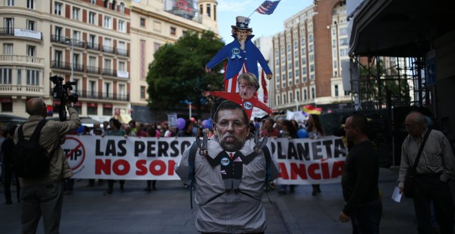 Una de las columnas de las Marchas de la Dignidad en Madrid.- JAIRO VARGAS