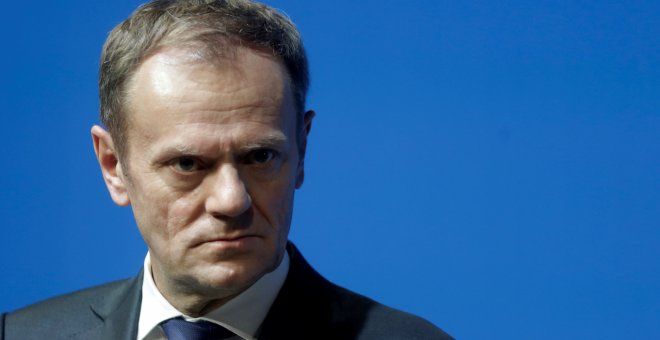 El presidente del Consejo Europeo, Donald Tusk, durante una conferencia en Tallin (Estonia). REUTERS/Ints Kalnins