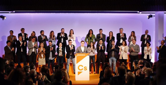 La Ejecutiva de Ciudadanos al completo, en la que sólo 12 de sus 37 miembros son mujeres. Foto: FLICKR CIUDADANOS