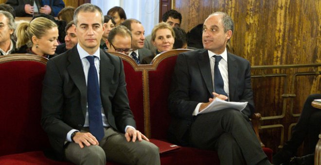 Francisco Camps y Ricardo Costa en el banquillo de los acusados.