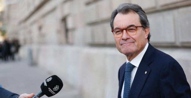 El expresidente de la Generalitat Artur Mas a su llegada al TSCJ. - EFE