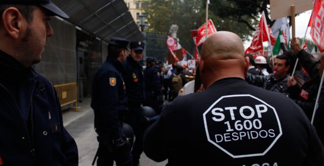 Manifestación contra el ERE en la empresa pública Tragsa. JAIRO VARGAS