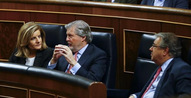 Fátima Báñez, en el Congreso este martes. EFE/J.P. Gandul