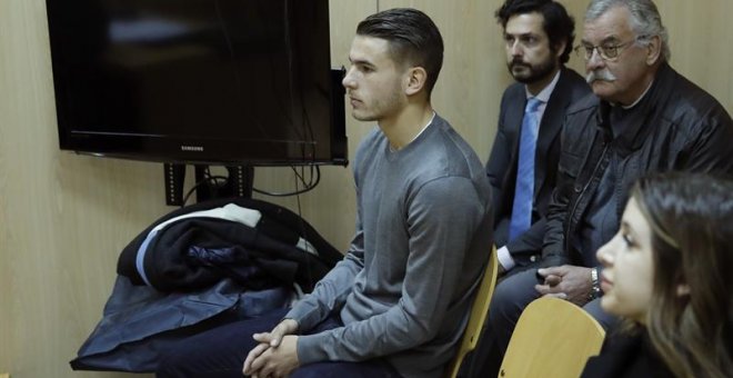 Lucas Hernández, durante el juicio hace unos días. EFE/Juan Carlos Hidalgo