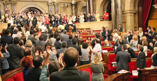 El Parlament de Catalunya después de aprobar la ley contra la LGTBfobia / PARLAMENT