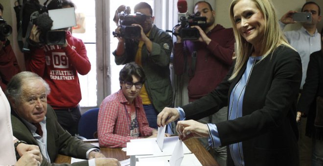 La presidenta de la Comunidad de Madrid y aspirante a la presidencia del PP regional, Cristina Cifuentes.- EFE