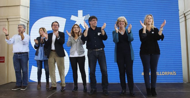 Acto de inicio de campaña del PDeCAT hoy en Barcelona. EFE