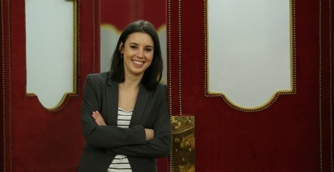 La portavoz parlamentaria de Podemos, Irene Montero. E.P.