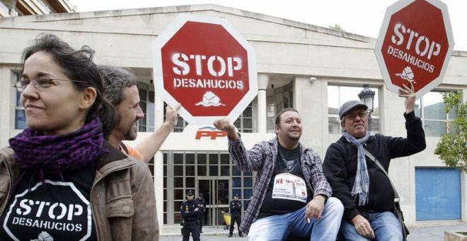 Acto de protesta frente a una sede del Partido Popular. EFE/Archivo