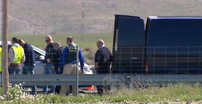 Momento en el que la Guardia Civil llega al lugar de los hechos