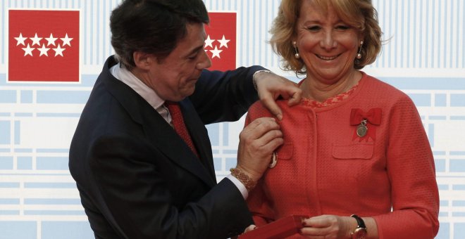 Los expresidentes de la Comunidad de Madrid Ignacio González y Esperanza Aguirre, en una imagen de archivo. EFE