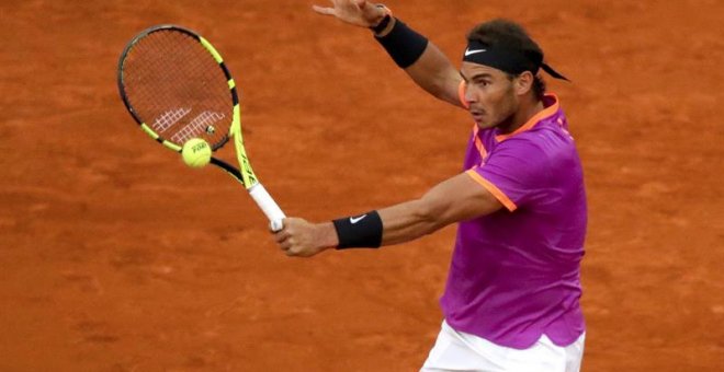 El tenista español Rafa Nadal durante el partido de tercera ronda contra el australiano Nick Kyrgios. /EFE