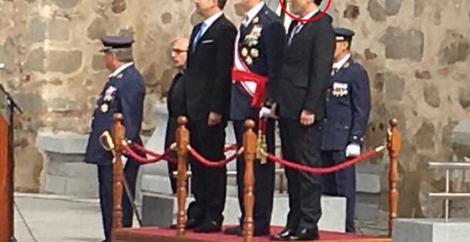 El secretario de Estado de Seguridad, José Antonio Nieto, en un homenaje a "los caídos" franquistas.