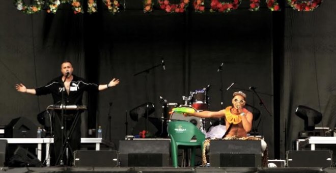 La banda catalana Émbolo, en su concierto en San Isidro.