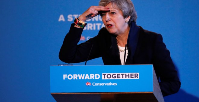 Theresa May, durante su rueda de prensa. REUTERS/Phil Noble