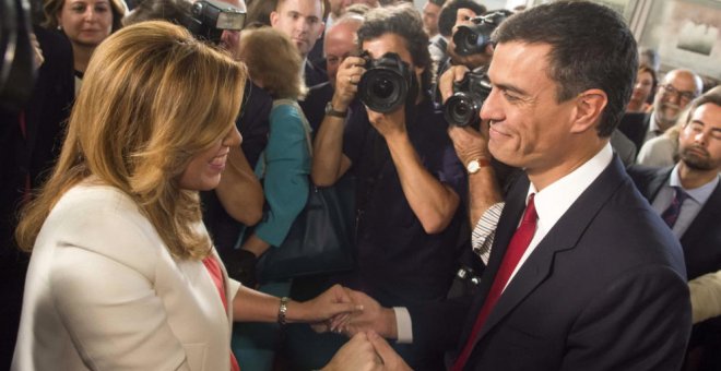 Susana Díaz y Pedro Sánchez. EFE/Archivo