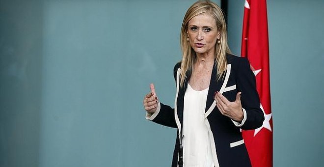 La presidenta de la Comunidad de Madrid, Cristina Cifuentes, se enfrenta este jueves a la moción de censura contra su Gobierno presentada por Podemos. Archivo EFE