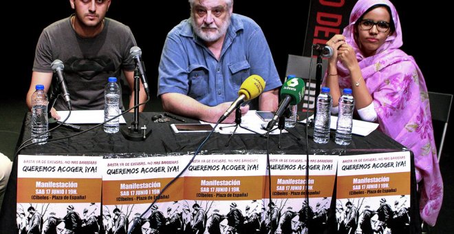 Rueda de prensa en Madrid para presentar la convocatoria de la manifestación. EFE