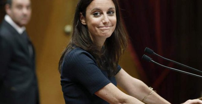 Andrea Levy, durante su intervención en el Parlament de Catalunya. | ANDREU DALMAU (EFE)