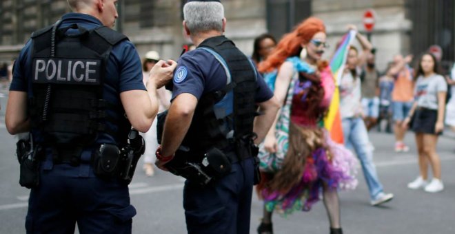 La seguridad en París, ciudad que en los últimos ha sufrido varios atentados, fue férrea.| GONZALO FUENTES (EFE)